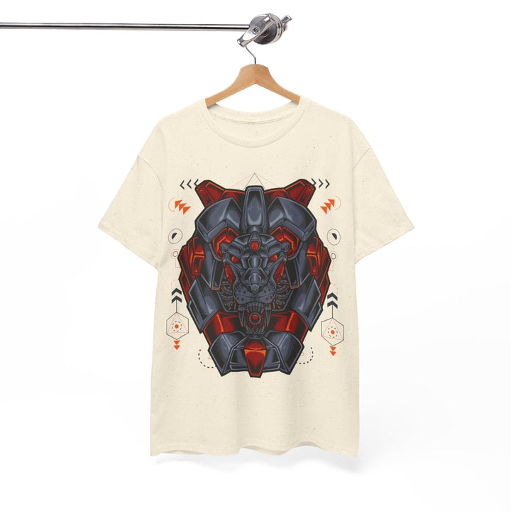 Bold Graphic Lion Unisex Heavy Cotton Tee - Streetwear Inspired - Purple - S - Bold Graphic Lion Unisex Heavy Cotton Tee - Streetwear Inspired - Tatoo Tee