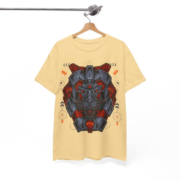 Bold Graphic Lion Unisex Heavy Cotton Tee - Streetwear Inspired - Purple - S - Bold Graphic Lion Unisex Heavy Cotton Tee - Streetwear Inspired - Tatoo Tee