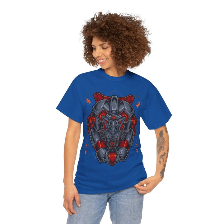 Bold Graphic Lion Unisex Heavy Cotton Tee - Streetwear Inspired - Royal - S - Bold Graphic Lion Unisex Heavy Cotton Tee - Streetwear Inspired - Tatoo Tee