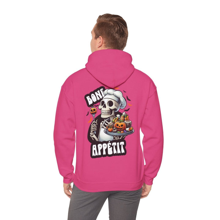 Bone Appetit Unisex Hoodie - Heliconia - S - Bone Appetit Unisex Hoodie - Tatoo Tee