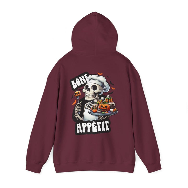 Bone Appetit Unisex Hoodie - Heliconia - S - Bone Appetit Unisex Hoodie - Tatoo Tee