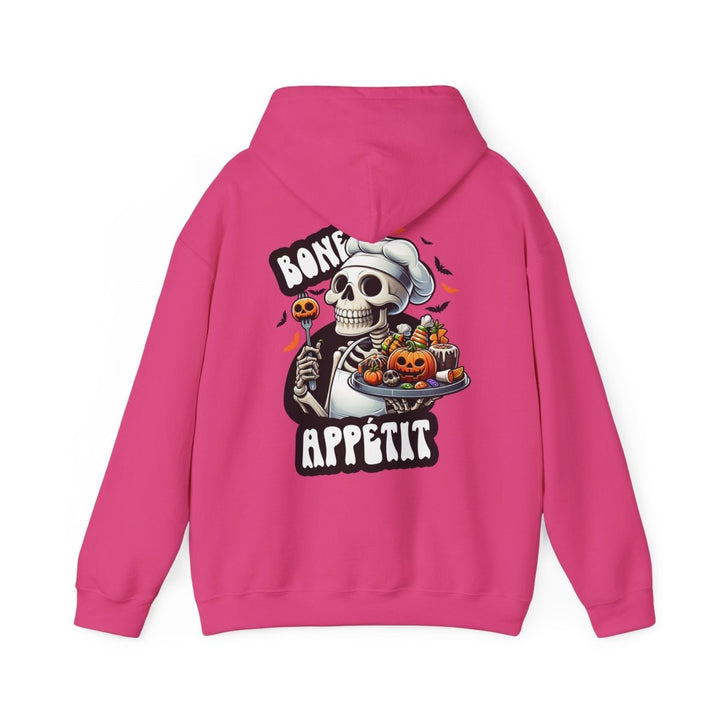 Bone Appetit Unisex Hoodie - Heliconia - S - Bone Appetit Unisex Hoodie - Tatoo Tee