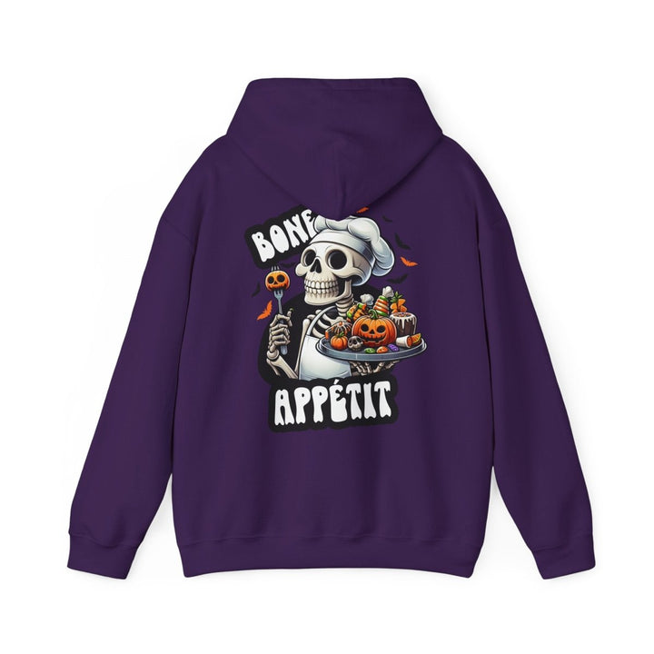Bone Appetit Unisex Hoodie - Heliconia - S - Bone Appetit Unisex Hoodie - Tatoo Tee
