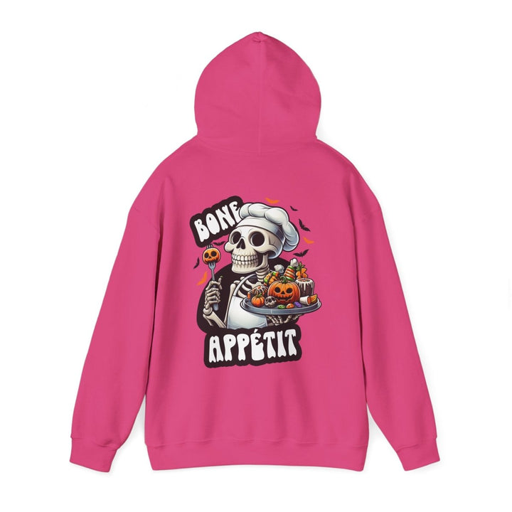 Bone Appetit Unisex Hoodie - Heliconia - S - Bone Appetit Unisex Hoodie - Tatoo Tee