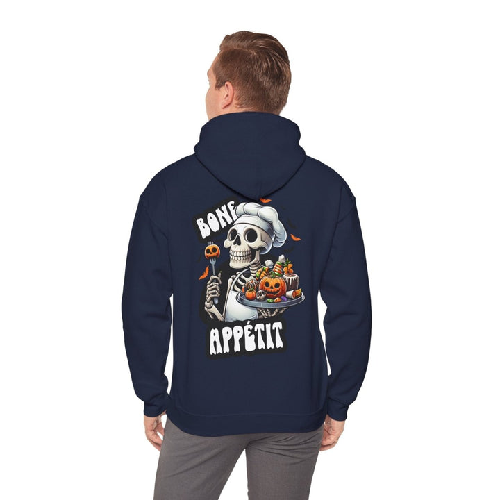Bone Appetit Unisex Hoodie - Navy - S - Bone Appetit Unisex Hoodie - Tatoo Tee
