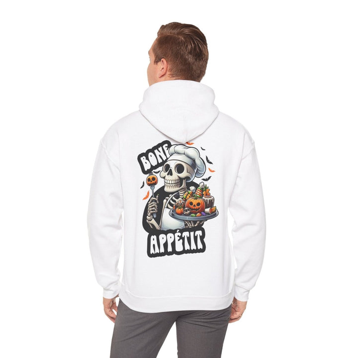 Bone Appetit Unisex Hoodie - White - S - Bone Appetit Unisex Hoodie - Tatoo Tee