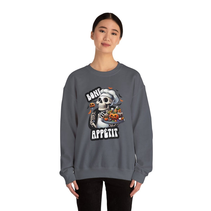 Bone Appetit Unisex Sweatshirt - Antique Cherry Red - S - Bone Appetit Unisex Sweatshirt - Tatoo Tee