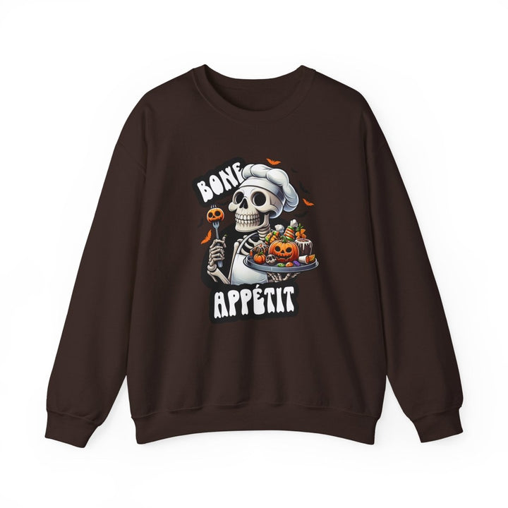 Bone Appetit Unisex Sweatshirt - Dark Chocolate - S - Bone Appetit Unisex Sweatshirt - Tatoo Tee