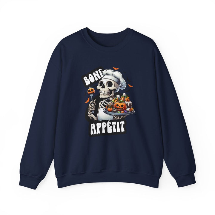 Bone Appetit Unisex Sweatshirt - Navy - S - Bone Appetit Unisex Sweatshirt - Tatoo Tee