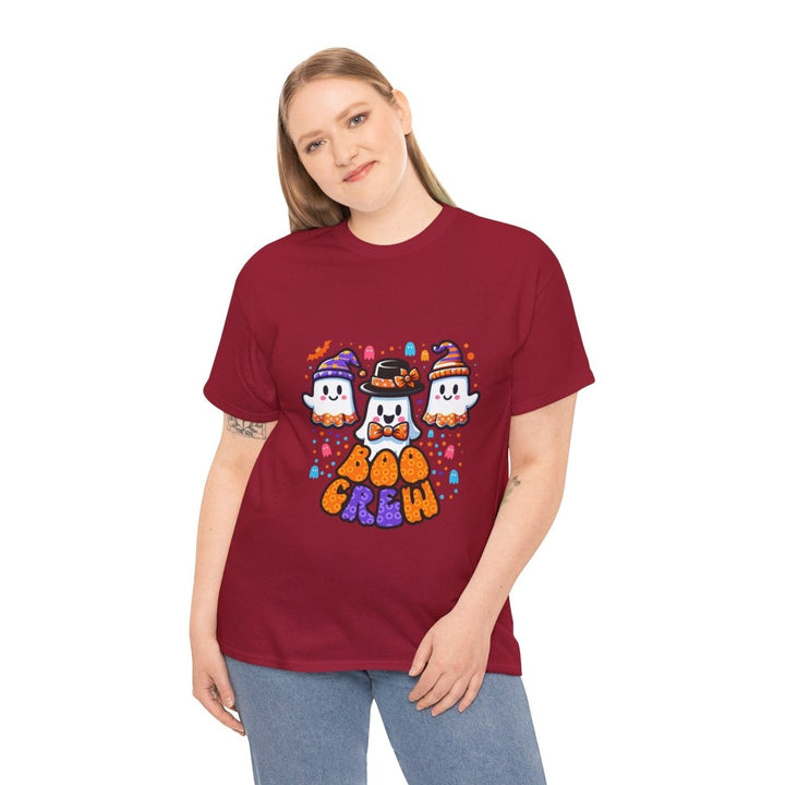 Boo Crew Unisex Heavy Cotton Tee - Cardinal Red - S - Boo Crew Unisex Heavy Cotton Tee - Tatoo Tee