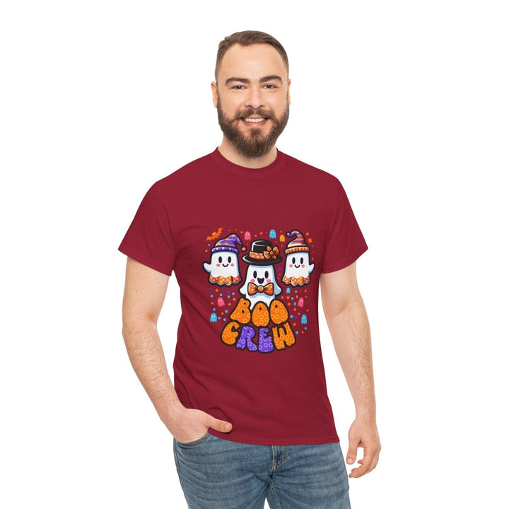 Boo Crew Unisex Heavy Cotton Tee - Cardinal Red - S - Boo Crew Unisex Heavy Cotton Tee - Tatoo Tee