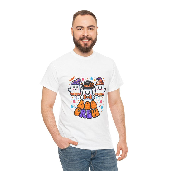 Boo Crew Unisex Heavy Cotton Tee - Cardinal Red - S - Boo Crew Unisex Heavy Cotton Tee - Tatoo Tee