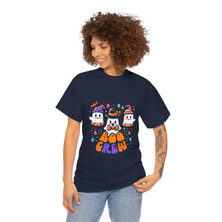 Boo Crew Unisex Heavy Cotton Tee - Navy - S - Boo Crew Unisex Heavy Cotton Tee - Tatoo Tee