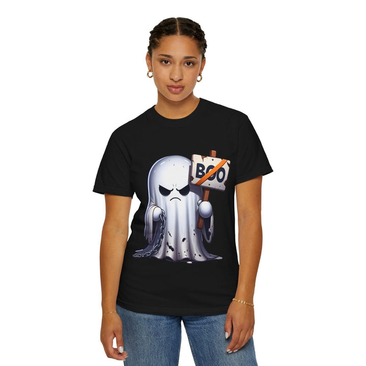 Boo Ghost Unisex T-Shirt - Spooky Halloween Tee, Funny Ghost Graphic - Black - S - Boo Ghost Unisex T-Shirt - Spooky Halloween Tee, Funny Ghost Graphic - Tatoo Tee