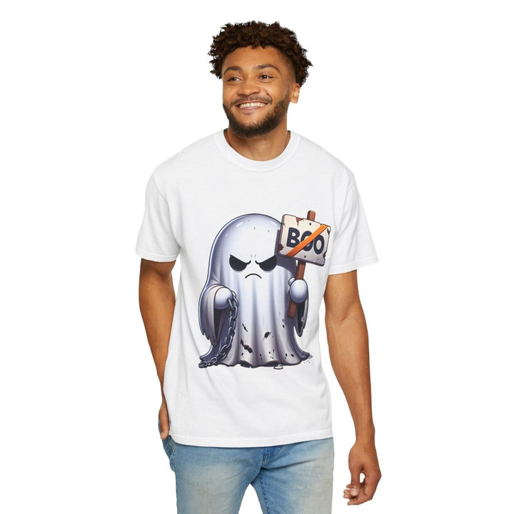 Boo Ghost Unisex T-Shirt - Spooky Halloween Tee, Funny Ghost Graphic - Red - S - Boo Ghost Unisex T-Shirt - Spooky Halloween Tee, Funny Ghost Graphic - Tatoo Tee