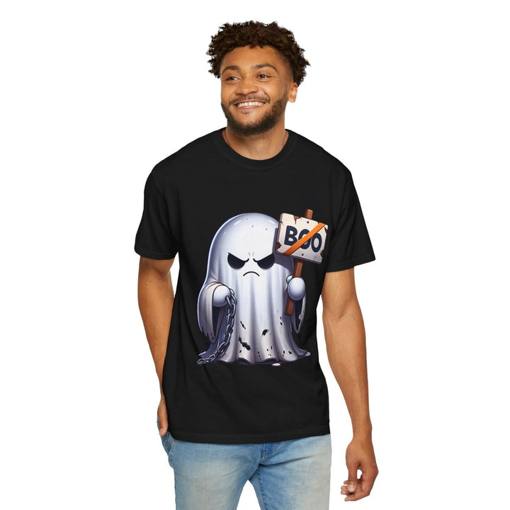 Boo Ghost Unisex T-Shirt - Spooky Halloween Tee, Funny Ghost Graphic - Red - S - Boo Ghost Unisex T-Shirt - Spooky Halloween Tee, Funny Ghost Graphic - Tatoo Tee