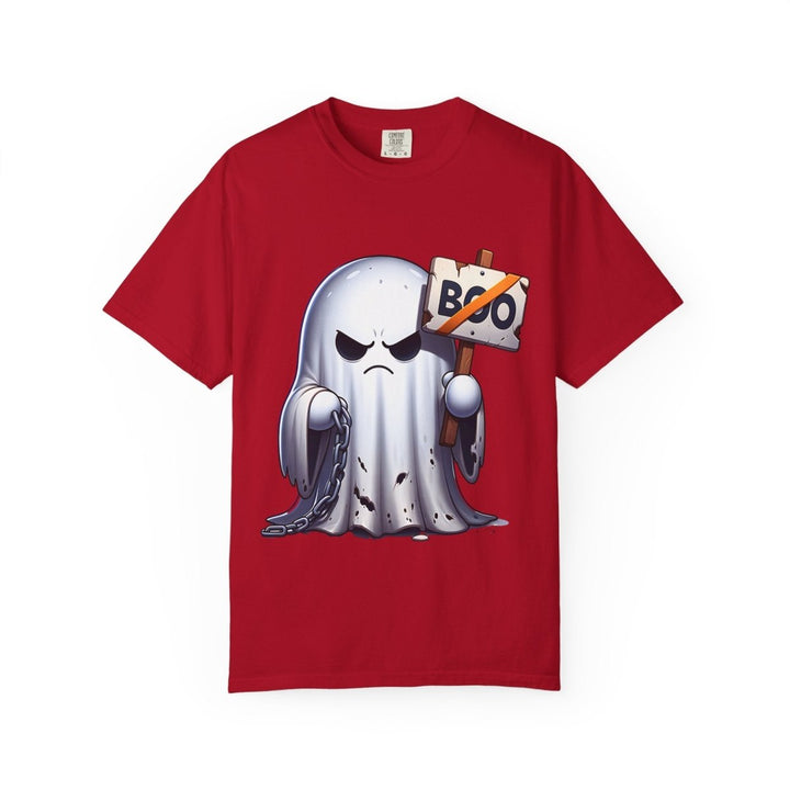 Boo Ghost Unisex T-Shirt - Spooky Halloween Tee, Funny Ghost Graphic - Red - S - Boo Ghost Unisex T-Shirt - Spooky Halloween Tee, Funny Ghost Graphic - Tatoo Tee