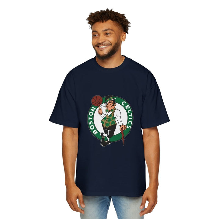 Boston Celtics Oversized Tee - Heavyweight Basketball Shirt - S - Navy - Boston Celtics Oversized Tee - Heavyweight Basketball Shirt - Tatoo Tee
