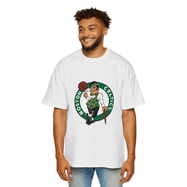 Boston Celtics Oversized Tee - Heavyweight Basketball Shirt - S - White - Boston Celtics Oversized Tee - Heavyweight Basketball Shirt - Tatoo Tee