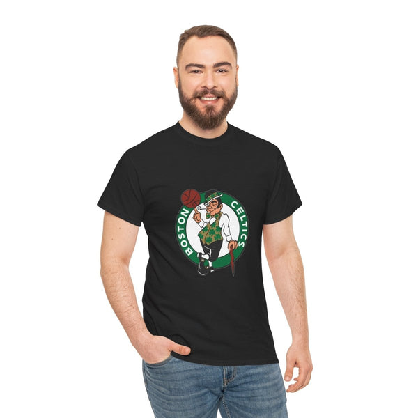 Boston Celtics Unisex Heavy Cotton Tee - Perfect for Basketball Fans - Black - S - Boston Celtics Unisex Heavy Cotton Tee - Perfect for Basketball Fans - Tatoo Tee