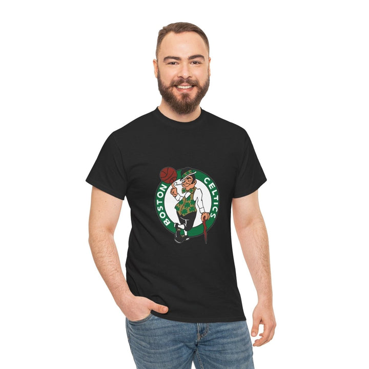Boston Celtics Unisex Heavy Cotton Tee - Perfect for Basketball Fans - Black - S - Boston Celtics Unisex Heavy Cotton Tee - Perfect for Basketball Fans - Tatoo Tee