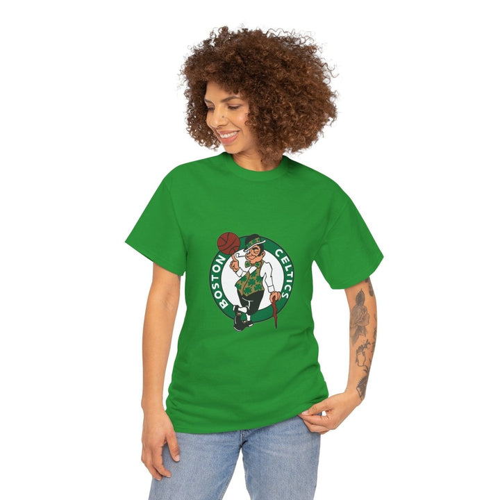 Boston Celtics Unisex Heavy Cotton Tee - Perfect for Basketball Fans - Irish Green - S - Boston Celtics Unisex Heavy Cotton Tee - Perfect for Basketball Fans - Tatoo Tee