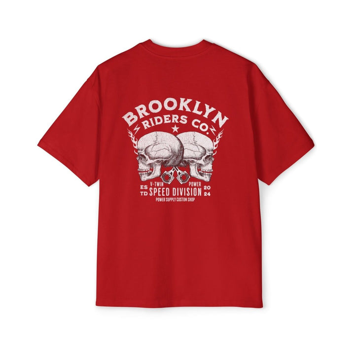 Brooklyn Riders Co. Heavy Oversized Tee - Bold Skull Design for Bikers and Streetwear Enthusiasts - S - Midnight Blue - Brooklyn Riders Co. Heavy Oversized Tee - Bold Skull Design for Bikers and Streetwear Enthusiasts - Tatoo Tee