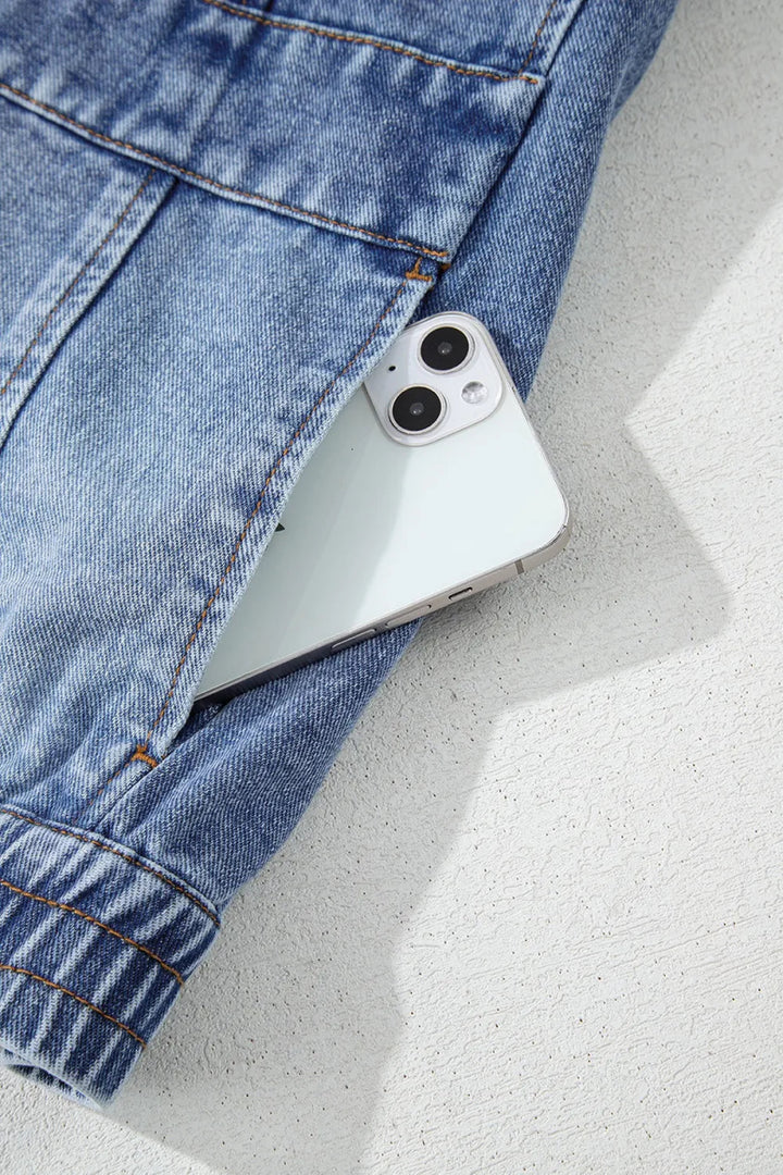 Button Up Cap Sleeve Denim Jacket - Medium - S - c2594360 - 63f5 - 49a4 - b4e7 - a2e789dce8d3 - Max - Origin - Tatoo Tee