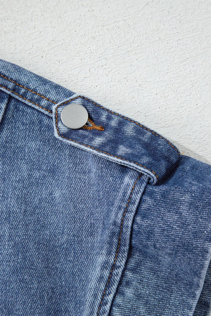 Button Up Cap Sleeve Denim Jacket - Medium - S - 33f83cf0 - ae6b - 4574 - ae2b - 6aaed348472b - Max - Origin - Tatoo Tee