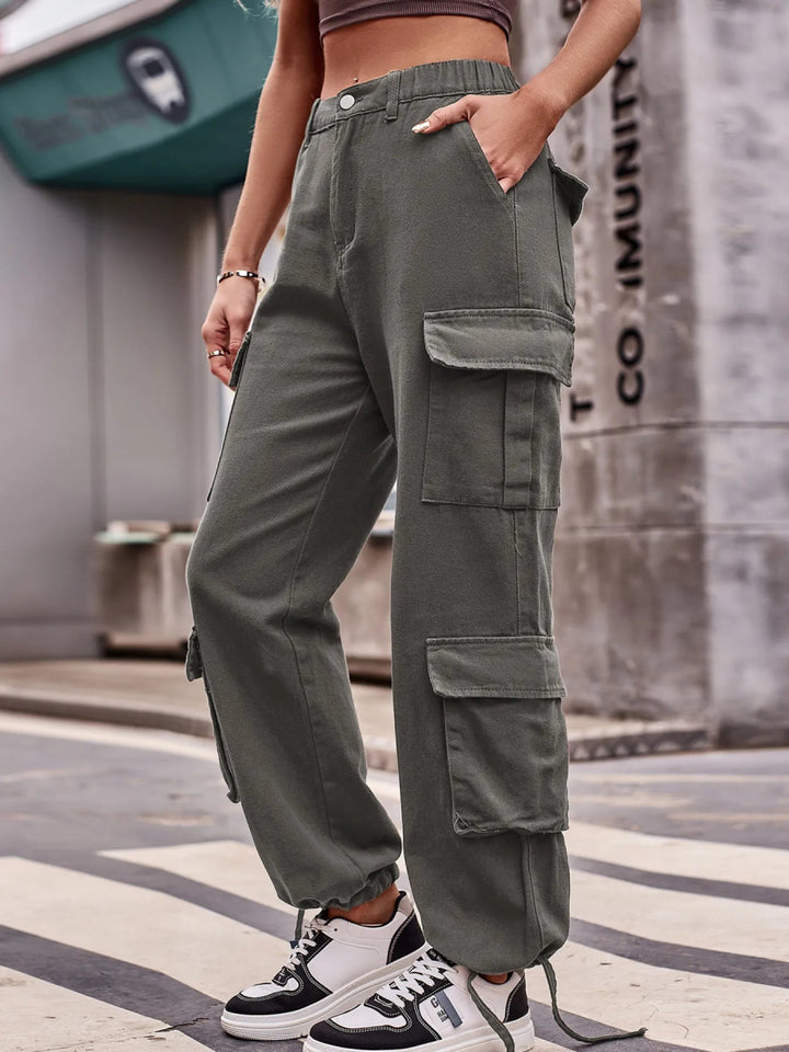 Casual Wide Leg Cargo Jeans - Grey - S - 69ef55dab4de4f118891d889a1a52fa0 - Max - Origin - Tatoo Tee