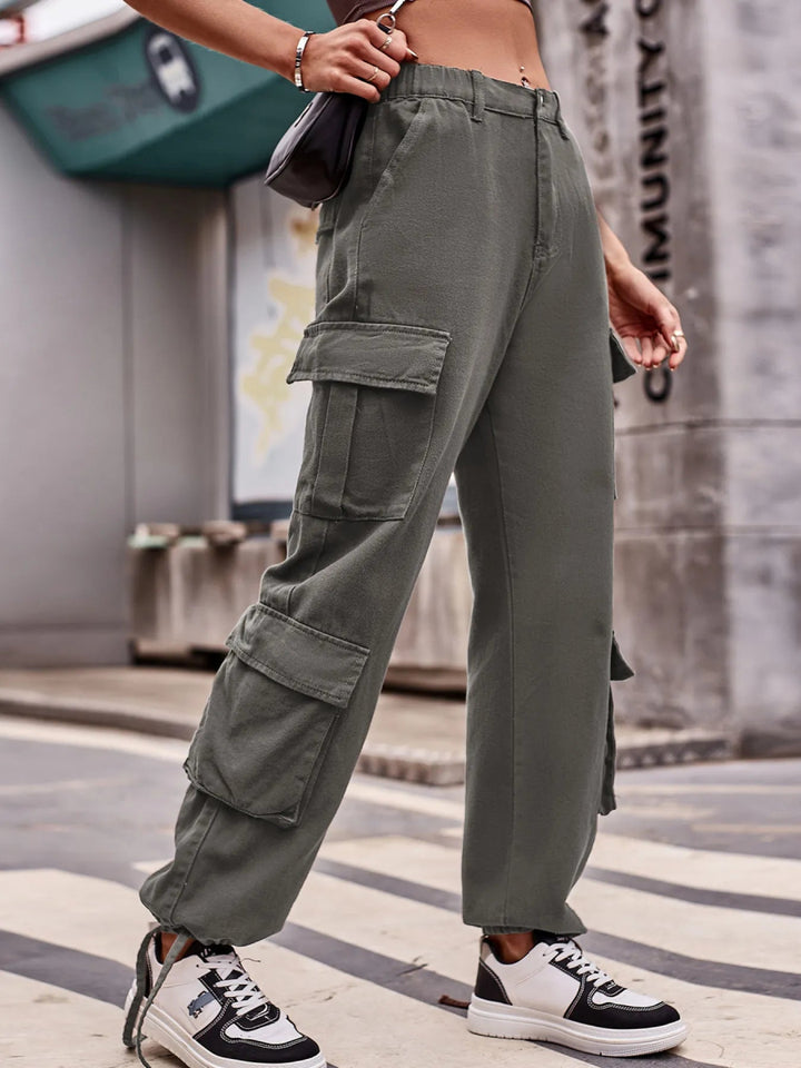 Casual Wide Leg Cargo Jeans - Grey - S - 6ca4283f477b480083fc61003156c044 - Max - Origin - Tatoo Tee
