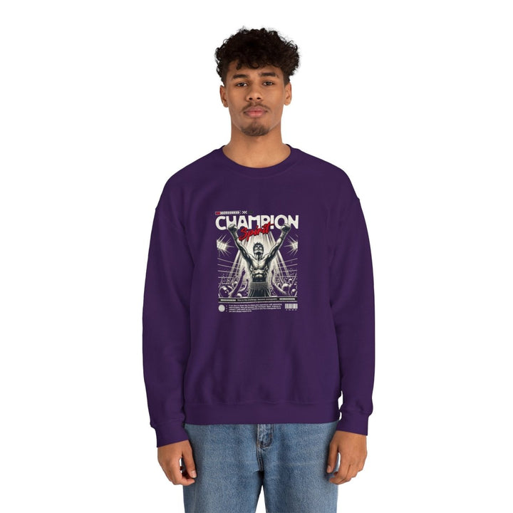 Champion Spirit Unisex Heavy Blend™ Crewneck Sweatshirt - Purple - S - Champion Spirit Unisex Heavy Blend™ Crewneck Sweatshirt - Tatoo Tee