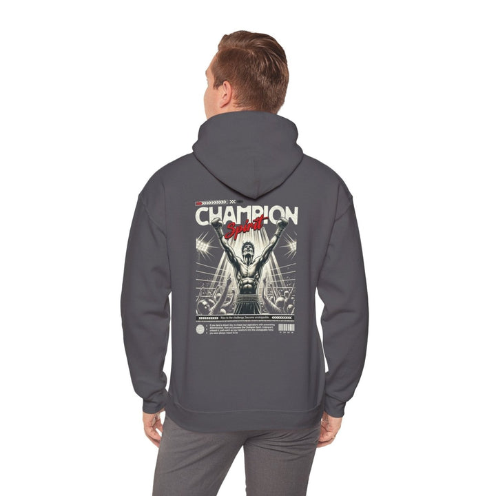Champion Spirit Unisex Heavy Blend™ Hooded Sweatshirt - Motivational Graphic Apparel - Charcoal - S - Champion Spirit Unisex Heavy Blend™ Hooded Sweatshirt - Motivational Graphic Apparel - Tatoo Tee