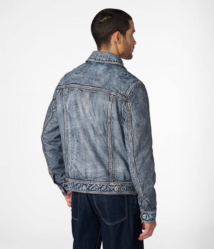 Chase Leather Jean Jacket - Denim - XS - Chase Leather Jean Jacket - Tatoo Tee