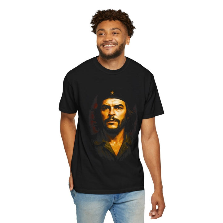 Che Guevara Inspired Unisex Garment - Dyed T-Shirt, Vintage Tee - Black - S - Che Guevara Inspired Unisex Garment - Dyed T-Shirt, Vintage Tee - Tatoo Tee