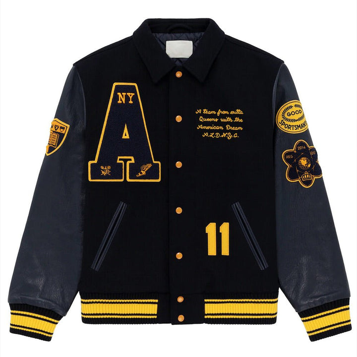 Chess Club Varsity Jacket - XS - Female - Black - Chess Club Varsity Jacket - Tatoo Tee