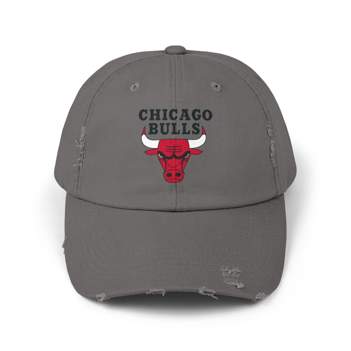 Chicago Bulls Unisex Distressed Cap, Vintage Style Sports Hat, Casual Wear - Nickel - One size - Chicago Bulls Unisex Distressed Cap, Vintage Style Sports Hat, Casual Wear - Tatoo Tee