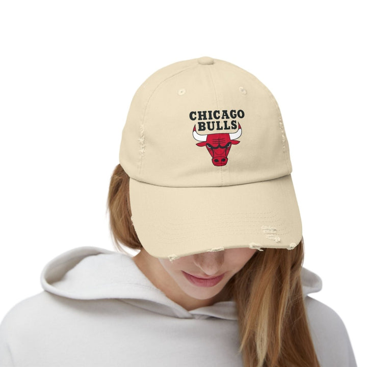 Chicago Bulls Unisex Distressed Cap, Vintage Style Sports Hat, Casual Wear - True Pink - One size - Chicago Bulls Unisex Distressed Cap, Vintage Style Sports Hat, Casual Wear - Tatoo Tee