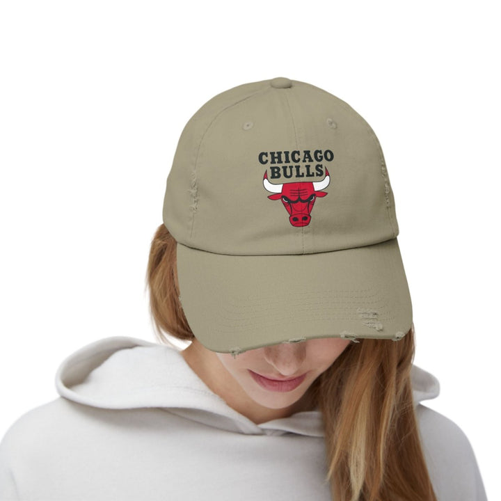 Chicago Bulls Unisex Distressed Cap, Vintage Style Sports Hat, Casual Wear - True Pink - One size - Chicago Bulls Unisex Distressed Cap, Vintage Style Sports Hat, Casual Wear - Tatoo Tee