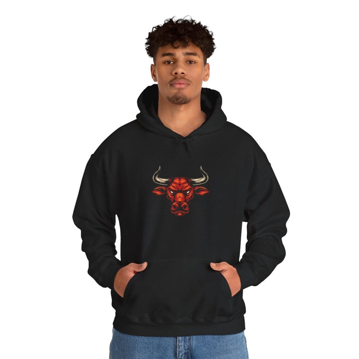 Chicago Bulls Vintage Hoodie - Unisex Heavy Blend Sweatshirt with Bold Bull Design - Black - S - Chicago Bulls Vintage Hoodie - Unisex Heavy Blend Sweatshirt with Bold Bull Design - Tatoo Tee