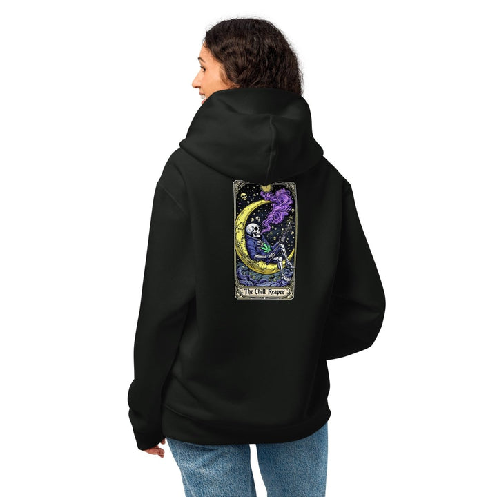 Chill Reaper Oversized heavyweight hoodie - Vintage Black - S - Product mockup - Tatoo Tee