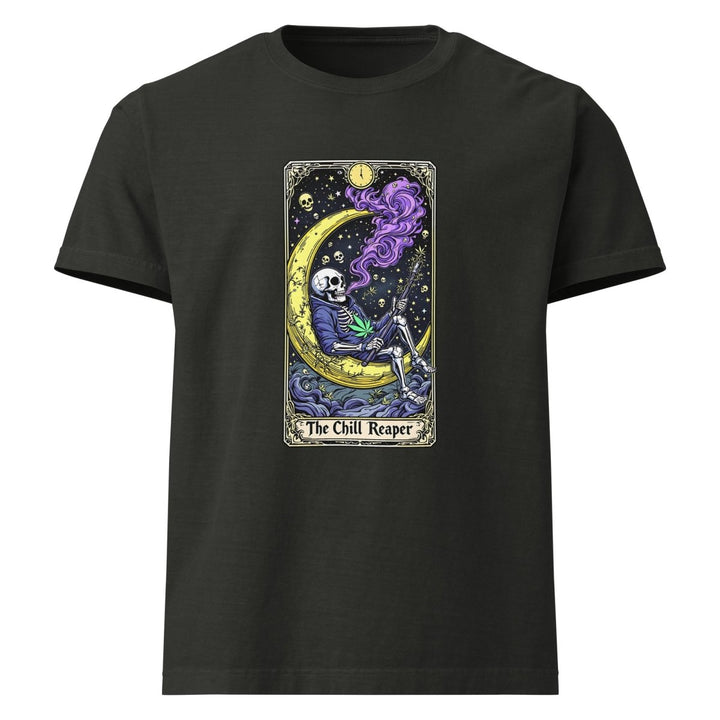 Chill Reaper Unisex oversized t-shirt - Washed Black - S - Product mockup - Tatoo Tee