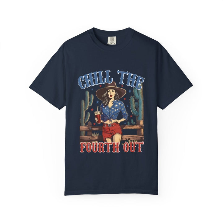 Chill the Fourth Out T-Shirt, Summer Vibes Shirt, Holiday Tee, Casual Unisex Top - Navy - S - Chill the Fourth Out T-Shirt, Summer Vibes Shirt, Holiday Tee, Casual Unisex Top - Tatoo Tee