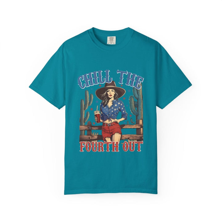 Chill the Fourth Out T-Shirt, Summer Vibes Shirt, Holiday Tee, Casual Unisex Top - Topaz Blue - S - Chill the Fourth Out T-Shirt, Summer Vibes Shirt, Holiday Tee, Casual Unisex Top - Tatoo Tee