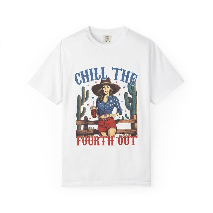 Chill the Fourth Out T-Shirt, Summer Vibes Shirt, Holiday Tee, Casual Unisex Top - White - S - Chill the Fourth Out T-Shirt, Summer Vibes Shirt, Holiday Tee, Casual Unisex Top - Tatoo Tee