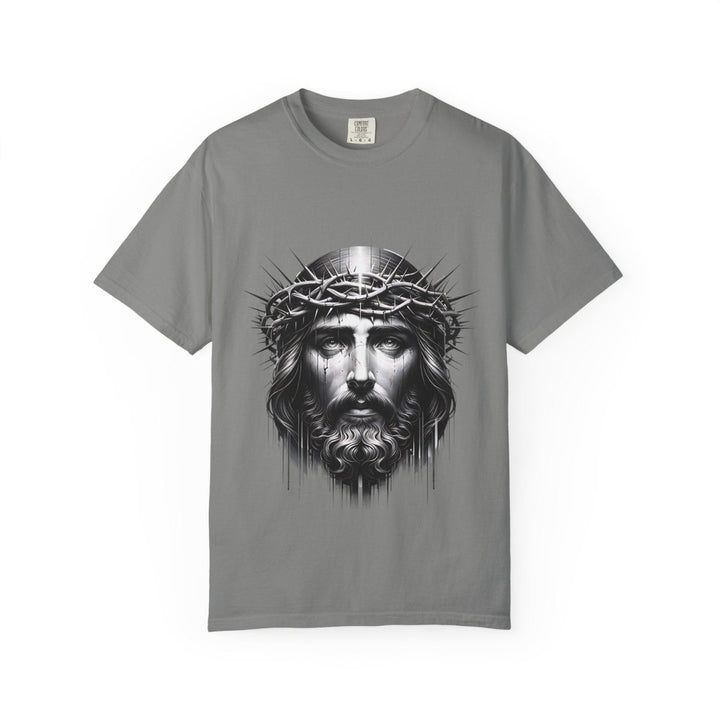 Christ Crowned Graphic T-shirt, Vintage Jesus Tee - Navy - S - Christ Crowned Graphic T-shirt, Vintage Jesus Tee - Tatoo Tee