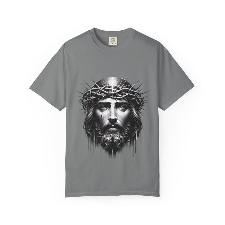 Christ Crowned Graphic T-shirt, Vintage Jesus Tee - Navy - S - Christ Crowned Graphic T-shirt, Vintage Jesus Tee - Tatoo Tee