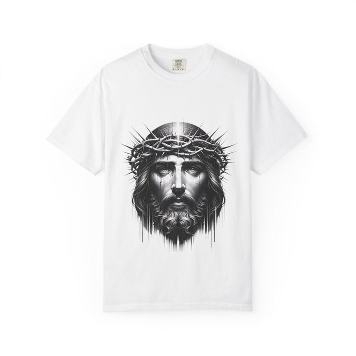 Christ Crowned Graphic T-shirt, Vintage Jesus Tee - Navy - S - Christ Crowned Graphic T-shirt, Vintage Jesus Tee - Tatoo Tee