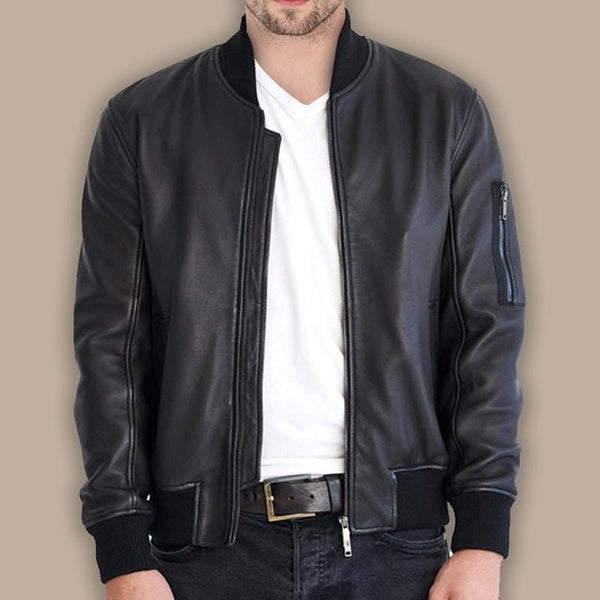 Classy Bomber Jacket For Men - S - Classy Bomber Jacket For Men - Tatoo Tee