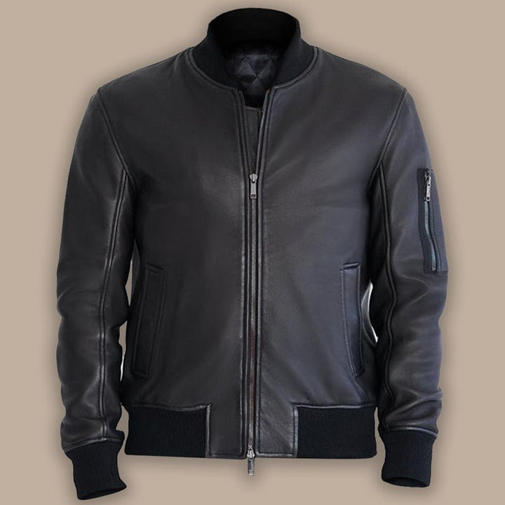 Classy Bomber Jacket For Men - S - Classy Bomber Jacket For Men - Tatoo Tee